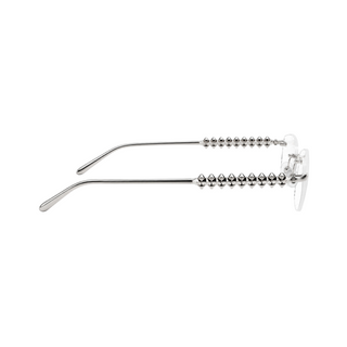Cartier Silver Cat Eye Rimless Optical Glasses