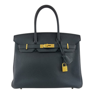 Hermès Birkin 30 Black Togo Leather Gold Hardware Handbag 2017