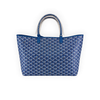 Goyard Blue Saint Louis PM Goyardine Canvas Tote Bag