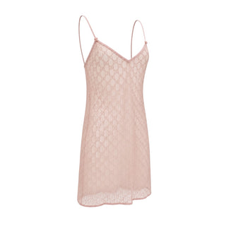 Gucci Pink GG Monogram Lace Slip Dress Size Xs