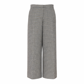 Christian Dior Dogtooth Wide-Leg Wool Trousers