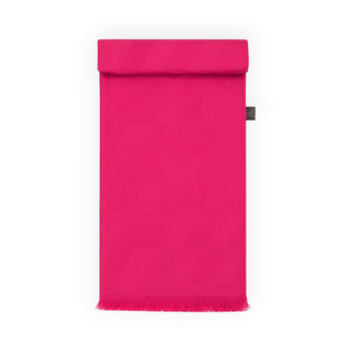 Hermès Fuchsia Pink Cashmere & Silk Fringed Stole Scarf
