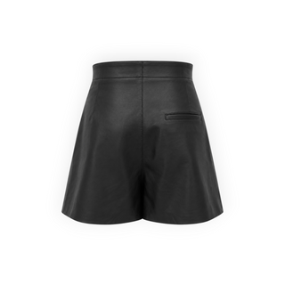 Christian Dior Black Lambskin CD Buckle Skort Size FR 36