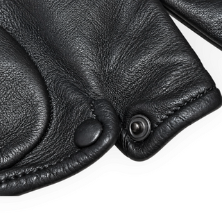 Vivienne Westwood Black Leather Orb Logo Gloves