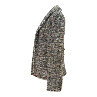 Chanel Multicolour Tweed Frayed Trim Tailored Jacket