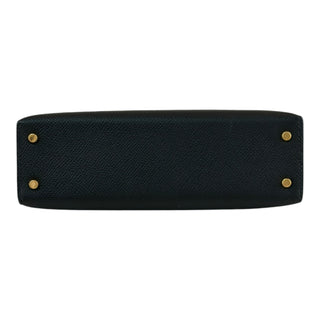 Hermès Mini Kelly II Black Epsom Leather Bag with Gold Hardware