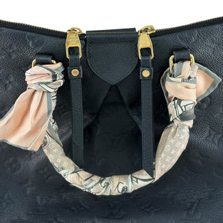 Louis Vuitton Mazarine MM Monogram Empreinte Leather Handbag with Silk Handle Scarf