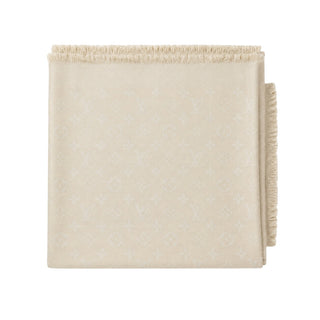 Louis Vuitton Beige Monogram Silk & Wool Shawl