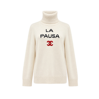 Chanel Ivory La Pausa Cashmere Turtleneck Jumper Size FR 36