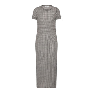 Dior Black & White Pied-de-Poule Mid-Length Knit Dress