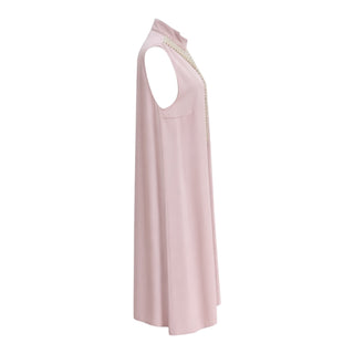 Prada Light Pink Sable Satin Jewel Mini Dress