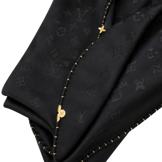 Louis Vuitton Black Monogram Shawl with Gold-Tone Details