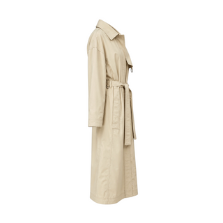 Hermès Beige Belted Longline Trench Coat Size FR 40