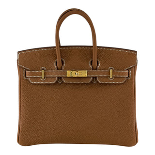 Hermès Birkin 25 Gold Togo Leather Bag with Gold Hardware