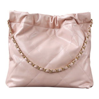 Chanel 22 Small Pearl Pink Quilted Calfskin Shoulder Tote Bag with Gold-Tone Hardware