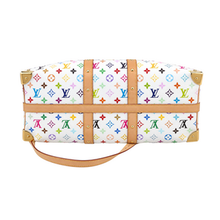 Louis Vuitton x Murakami White Multicolore Keepall Bandoulière 45