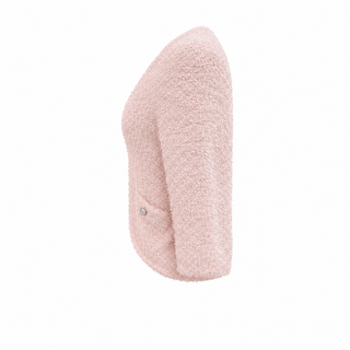 Chanel Pink Textured Jacket & Skirt Set Size FR 36