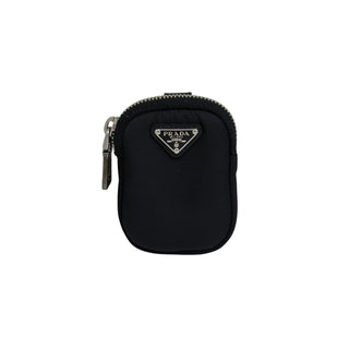 Prada Black Nylon AirPods / Mini Zip Pouch