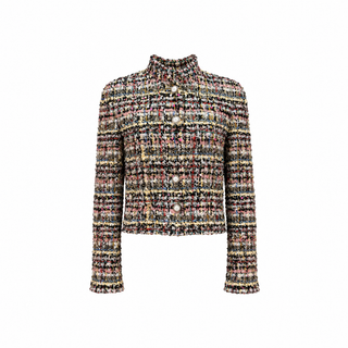 Chanel Multicolour Tweed Embellished Button Jacket Size 38