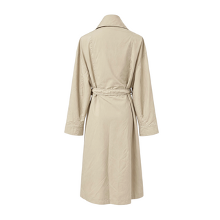 Hermès Beige Belted Longline Trench Coat Size FR 40