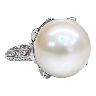 South Sea White Gold Pearl Ring