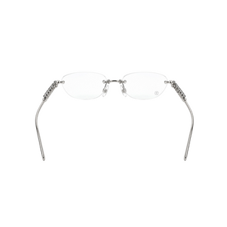 Cartier Silver Cat Eye Rimless Optical Glasses