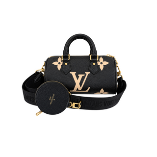 Louis Vuitton Black & Beige Bicolour Monogram Empreinte Papillon BB