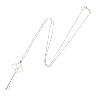 Tiffany & Co. Diamond Crown Key Pendant Necklace