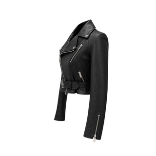 Christian Dior Black Lambskin Leather Biker Jacket Size FR 36
