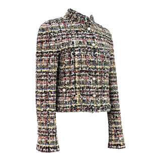Chanel Multicolour Tweed Embellished Button Jacket Size 38