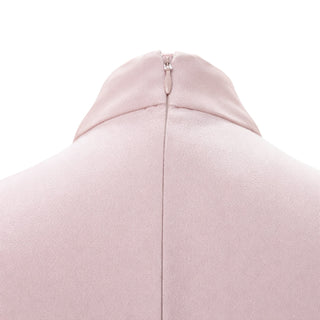 Prada Light Pink Sable Satin Jewel Mini Dress