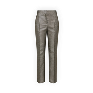 Christian Dior Metallic Herringbone Tailored Blazer and Trousers Suit