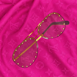 Louis Vuitton Fuchsia Pink Monogram Shawl/Scarf