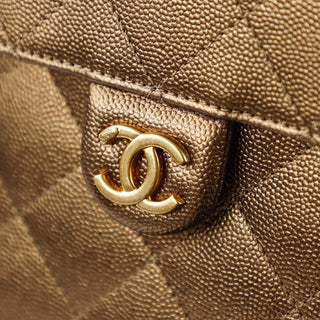 Chanel Metallic Bronze Chanel 25 Hobo Drawstring Bucket Bag