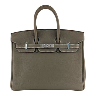 Hermès Birkin 25 Etoupe Togo Leather with Palladium Hardware 2024