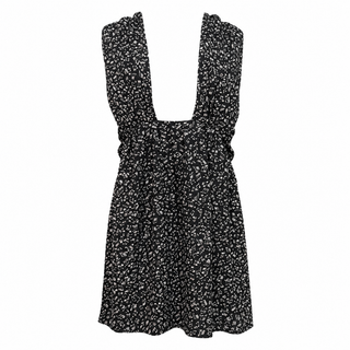 Saint Laurent Black Musical Notes Halterneck Silk Mini Dress Size FR 42