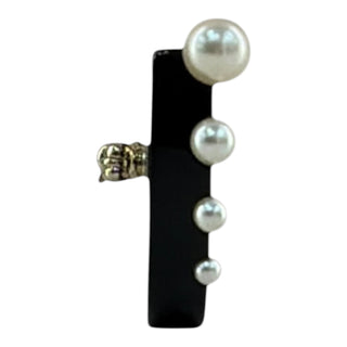 Chanel Pearl Embellished CC Logo Sunglasses Brooch