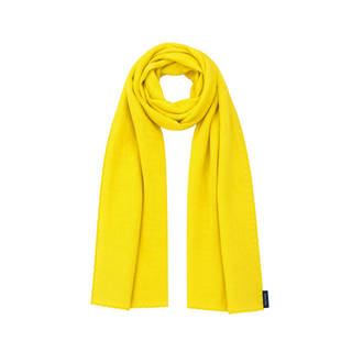 Hermès Bright Yellow Cashmere Wool and Silk H Jacquard Scarf