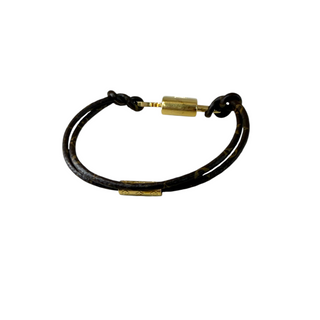 Louis Vuitton Monogram Cord Padlock Bracelet Gold-Tone