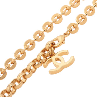 Chanel 31 Rue Cambon Door Pendant Necklace Gold Tone CC Logo Charm Vintage