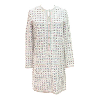 Chanel Pastel Fantasy Tweed Long Sleeve Dress