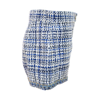 Chanel Blue Tweed High-Waisted Shorts