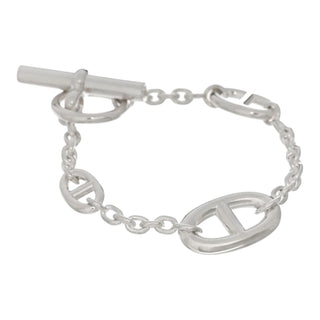 Hermes Farandole Large Model Sterling Silver Bracelet