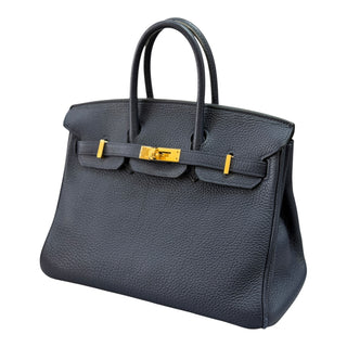 Hermès Birkin 25 Blue Abysse Togo Leather with Gold Hardware