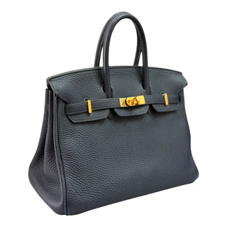 Hermès Birkin 25 Blue Abysse Togo Leather with Gold Hardware