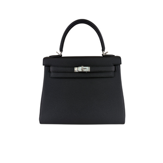 Hermès Retourne Black Kelly 25 Togo Palladium Hardware