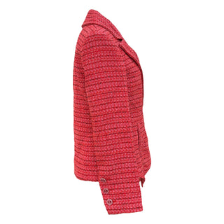 Chanel Coral Pink Asymmetric Tweed Jacket