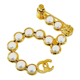Chanel Faux Pearl CC Monogram Brooch