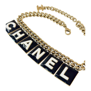 Chanel CC Logo Letter Charm Chain Necklace