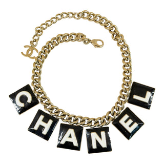 Chanel CC Logo Letter Charm Chain Necklace
